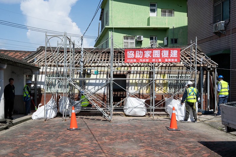 台南受災戶仍在重建家園中 圖：總統府提供