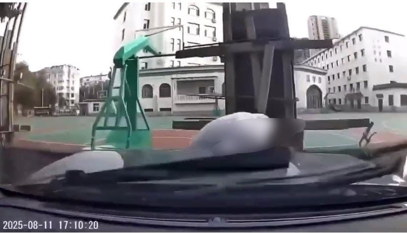 瀋陽市發生一起囂張駕車衝撞自行車事件。 圖：翻攝自X