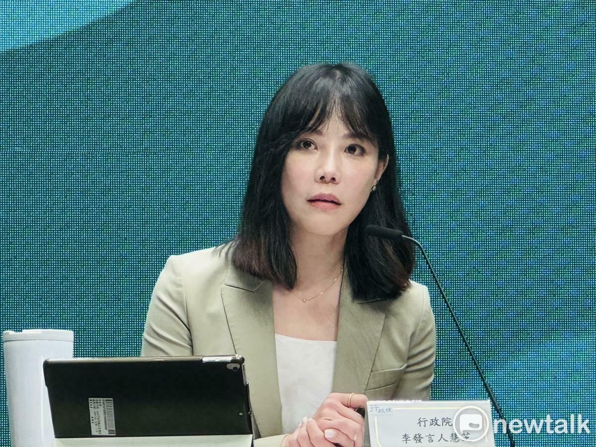 行政院發言人李慧芝。 圖：謝莉慧／攝
