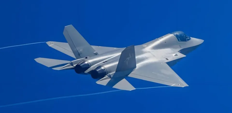 解放軍殲-35戰機。 圖：翻攝自 騰訊網