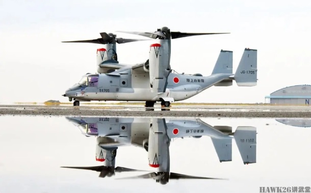 日本防衛省於 13 日發布聲明，宣布陸上自衛隊的 17 架 V-22 「魚鷹」已經成功轉移至佐賀基地部署，預計將大幅加強陸自對西南諸島的運輸能力。 圖：翻攝自 騰訊網 hawk26 講武堂