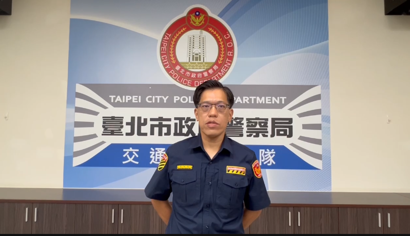 交通警察大隊副大隊長林聖章。 圖：擷自北市警局提供影片
