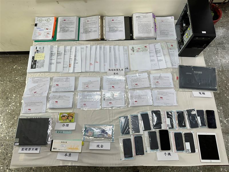 國道警察破獲租賃公司轉嫁通行費、罰單。 圖：國道公路警察局提供