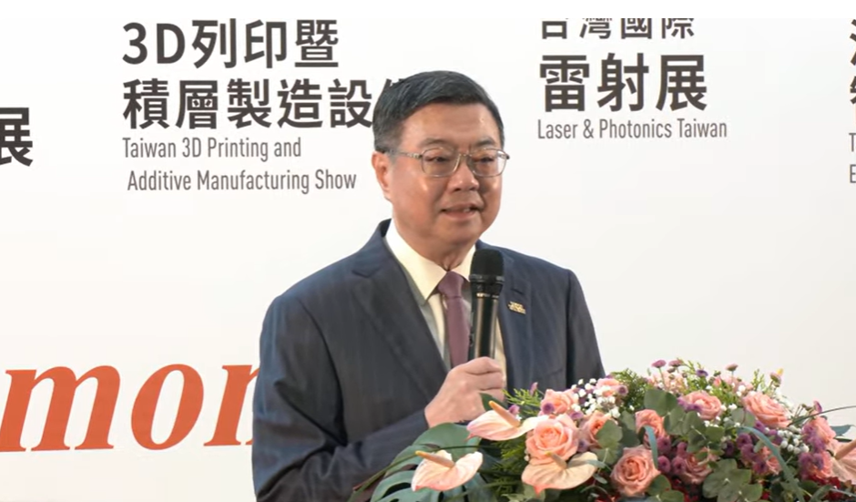 行政院長卓榮泰今（20）天出席「台灣機器人與智慧自動化展」、「台北國際自動化工業大展」暨同期展會聯合開幕典禮。 圖：擷自共訊畫面