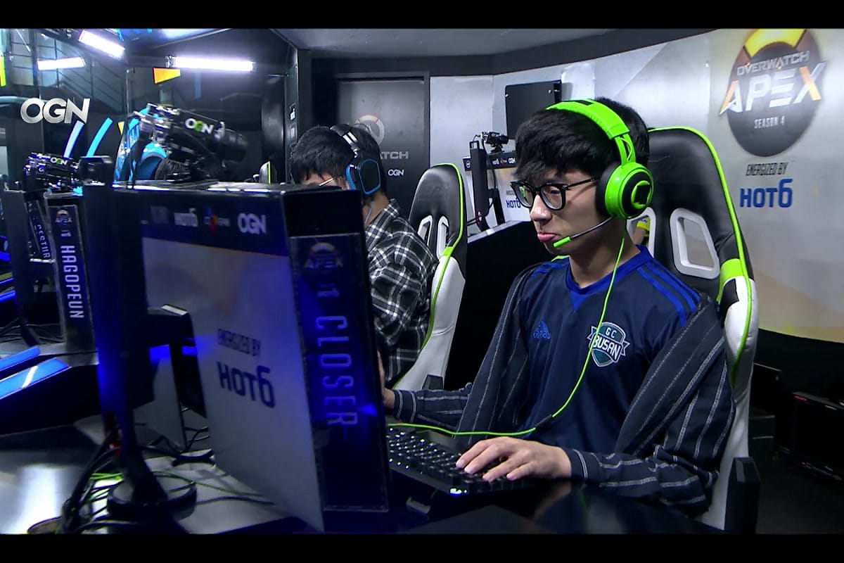 賽前無人看好的釜山戰隊GC Busan，竟以3比0擊敗兩屆APEX聯賽冠軍Lunatic-Hai。 圖 : 翻攝自OGN twitch