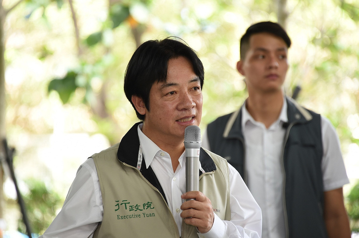 行政院長賴清德今 (23) 日視察世大運林口選手村轉型為社會的規劃進度和狀況。 圖 : 行政院/提供