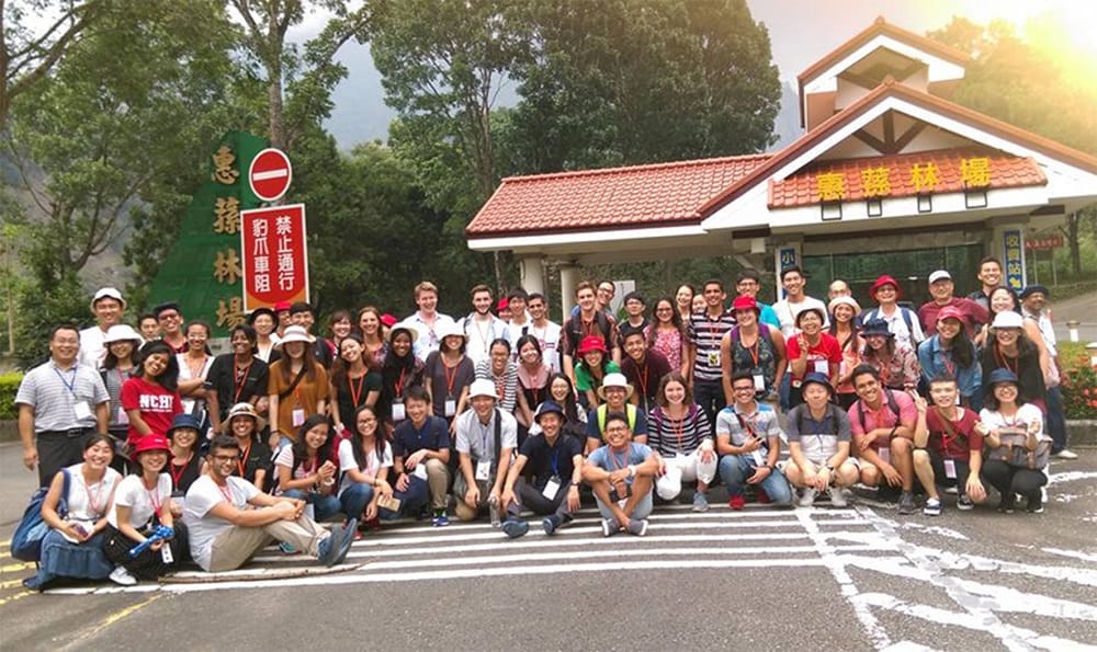 國際學生高峰會赴惠蓀林場參訪。 中興大學/提供