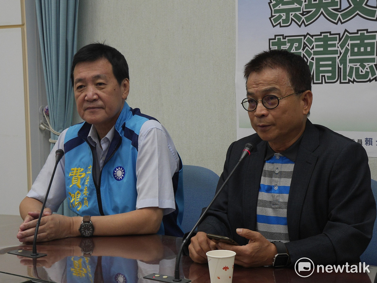 國民黨籍立委今（27）天上午召開記者會表示，「行政院長公開表示台獨政治立場，難道要把台灣帶入戰爭邊緣」。 圖：趙婉淳／攝