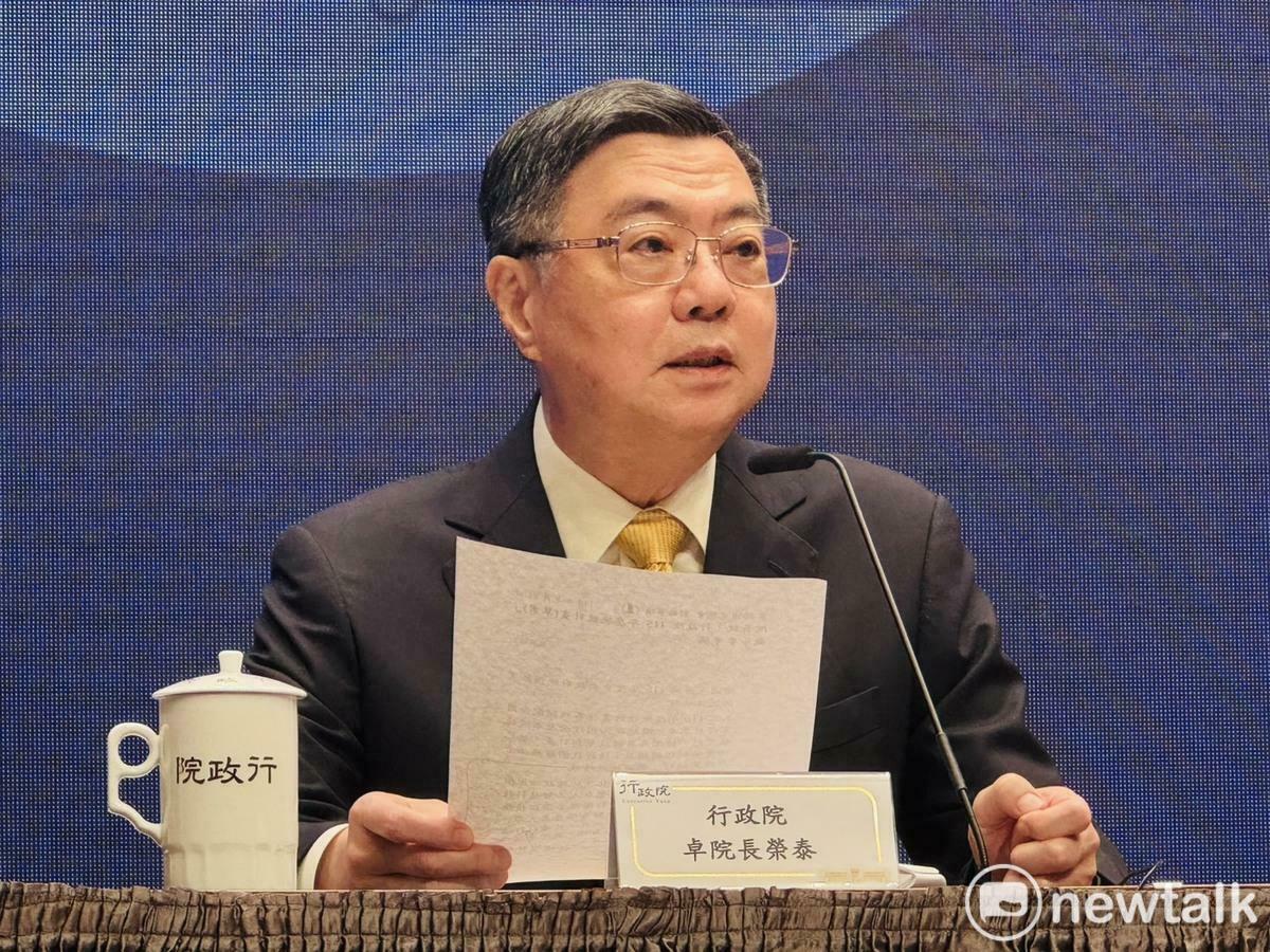 行政院會今（21）日拍板明年度中央政府總預算案，卓榮泰院長親上火線說明。 圖：謝莉慧/攝