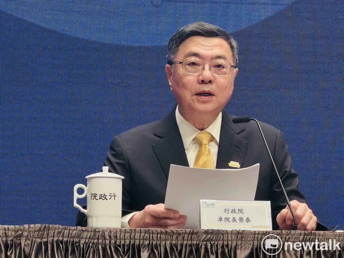行政院長卓榮泰說明115年度中央政府總預算案。 資料照片：謝莉慧／攝
