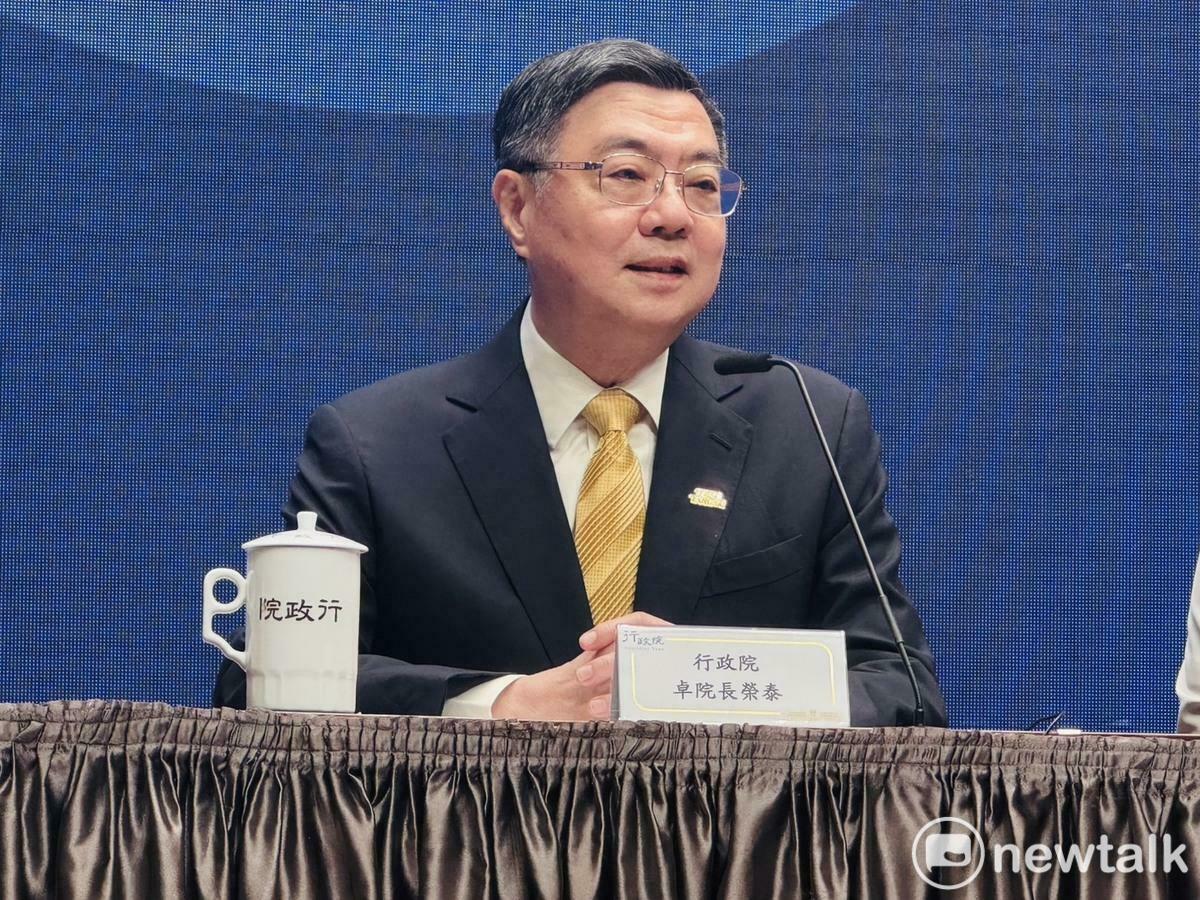 行政院長卓榮泰說明115年度中央政府總預算案。 圖：謝莉慧／攝