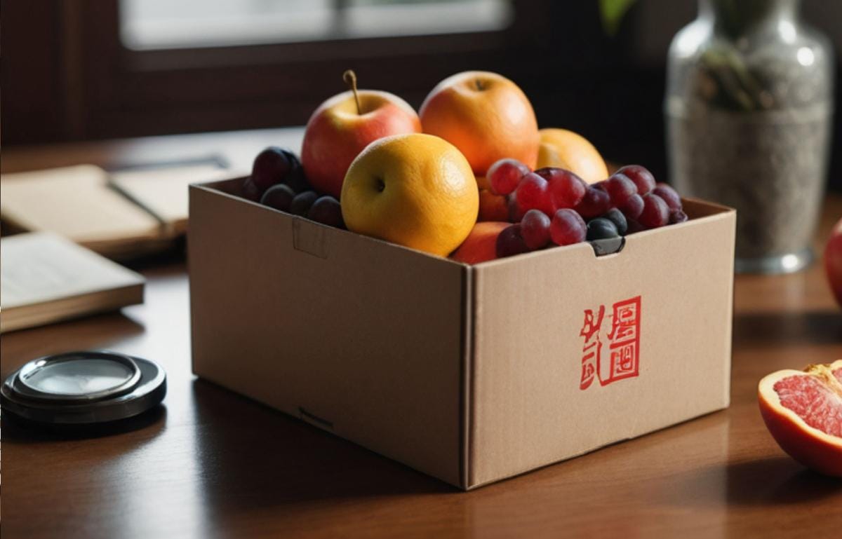 台大名醫施景中門診收水果驚見紅包，強調行為不當，將於下次回診歸還。（圖為水果盒示意） 圖：MOJO AI 生成 / 曾郡秋 製