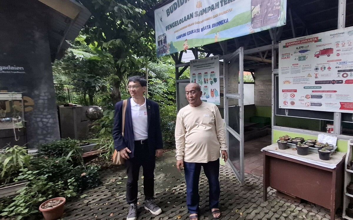 農業局訪察雅加達Bhinneka永續環境教育村。 圖：高雄市農業局/提供