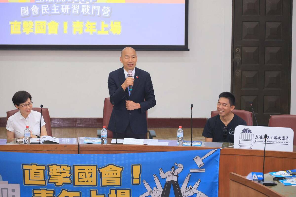 活動開場即由立法院長韓國瑜親臨開幕式致詞。 圖：立法院/提供