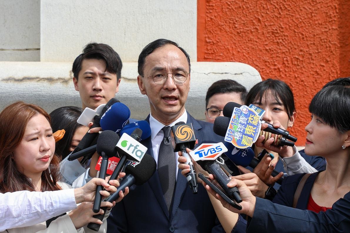 國民黨主席朱立倫回應黨主席改選議題。 圖：國民黨/提供