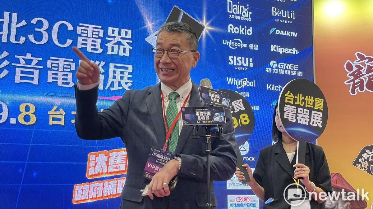 徐國勇出席「 第21屆台北3C電腦電器空調影音展 」開幕典禮。 圖：高逸帆／攝