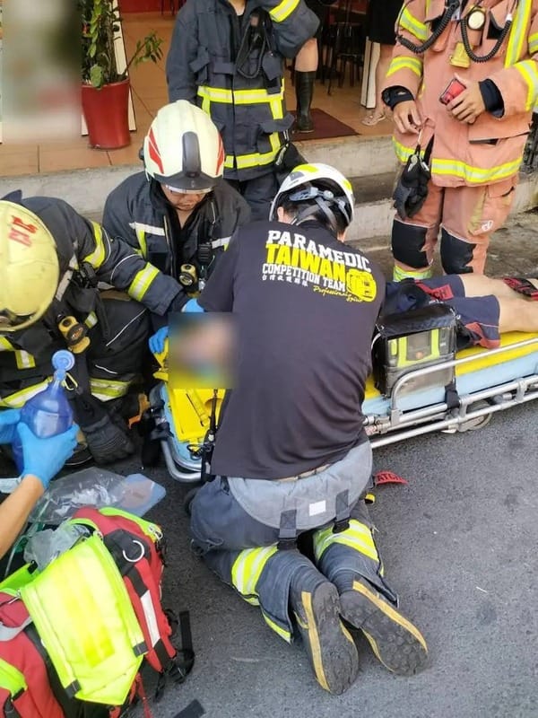 中和工人維修電梯監視器墜落電梯井，送醫搶救宣告不治。 圖：警方提供