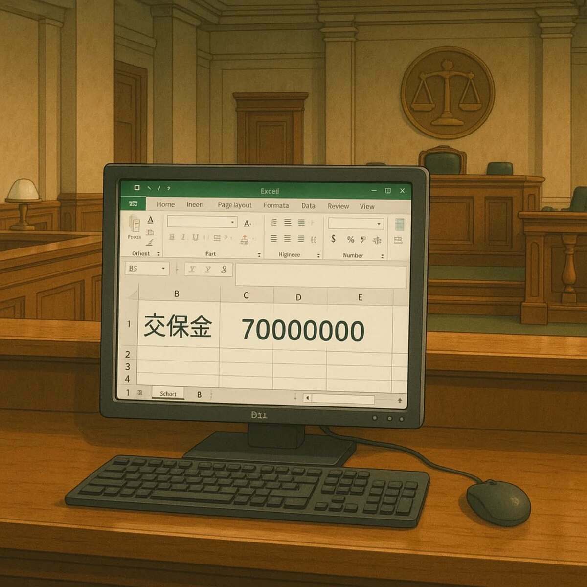 民眾黨台南市分區主任江明宗AI生成Excel文檔上寫「交保金70000000」，稱「柯文哲的交保金準備好了，麻煩北檢來點收7000萬，該放人了」。 圖：翻攝「臉書」江明宗粉絲專頁