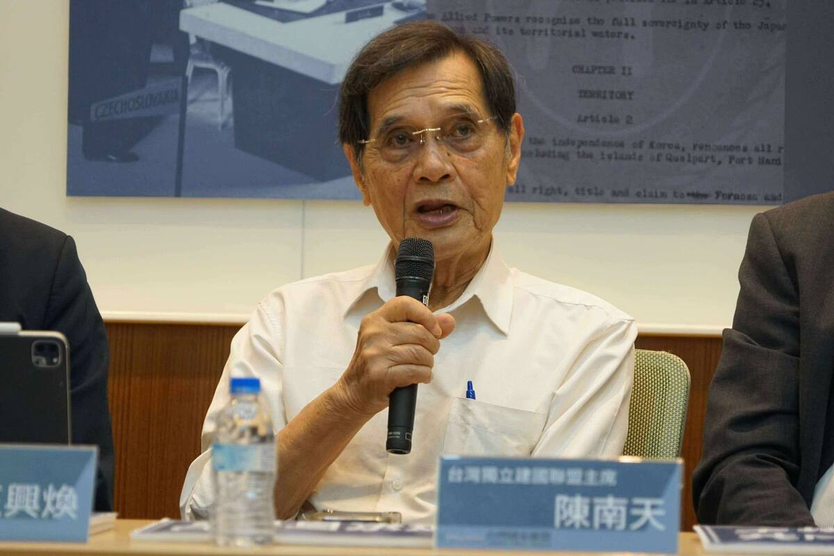 台灣獨立建國聯盟主席陳南天。 圖：台灣國家聯盟提供