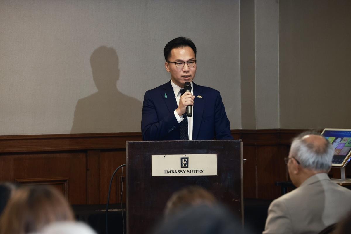 林智鴻獲邀出席世台會大會並發表專題演講。 圖：林智鴻服務處/提供
