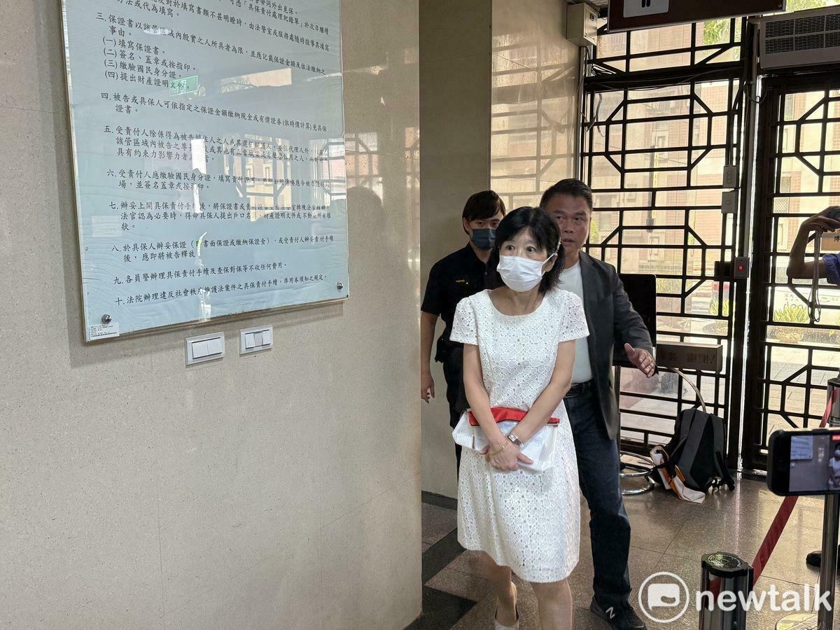 民眾黨前主席柯文哲妻子陳佩琪上午赴北院幫柯文哲辦理交保。 圖：周煊惠 / 攝
