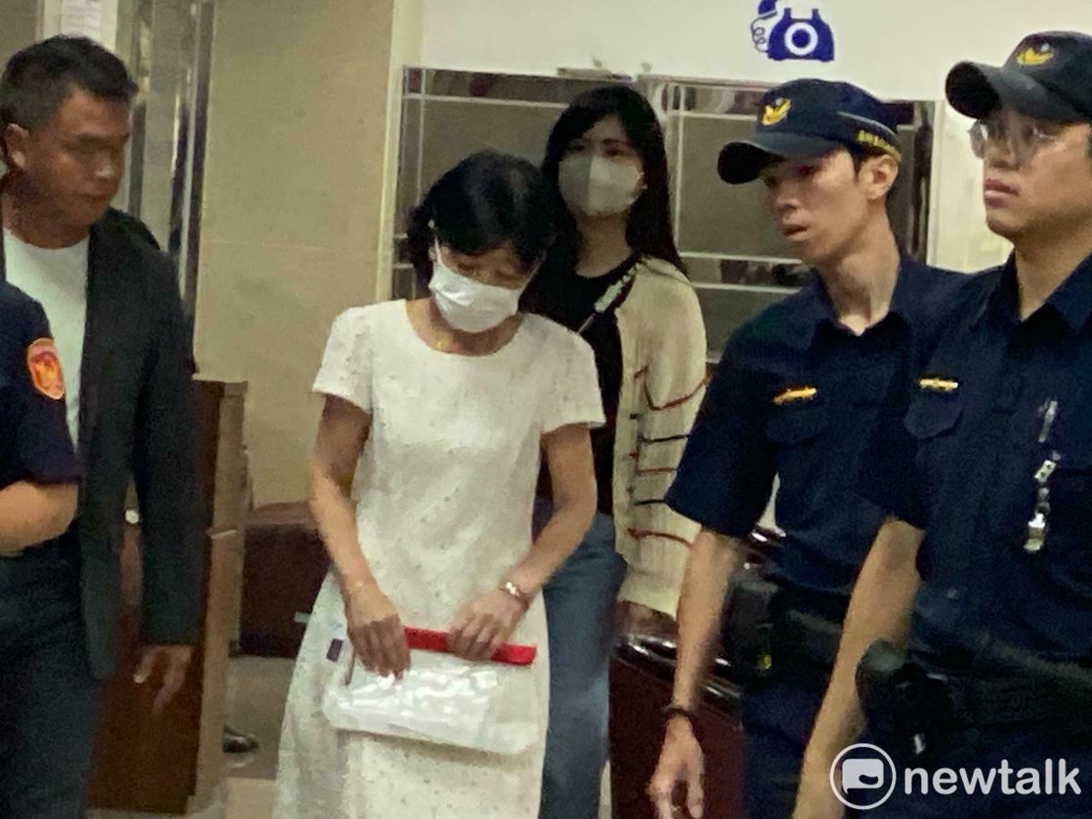 民眾黨前主席柯文哲妻子陳佩琪上午赴北院幫柯文哲辦理交保。 圖：林朝億 / 攝