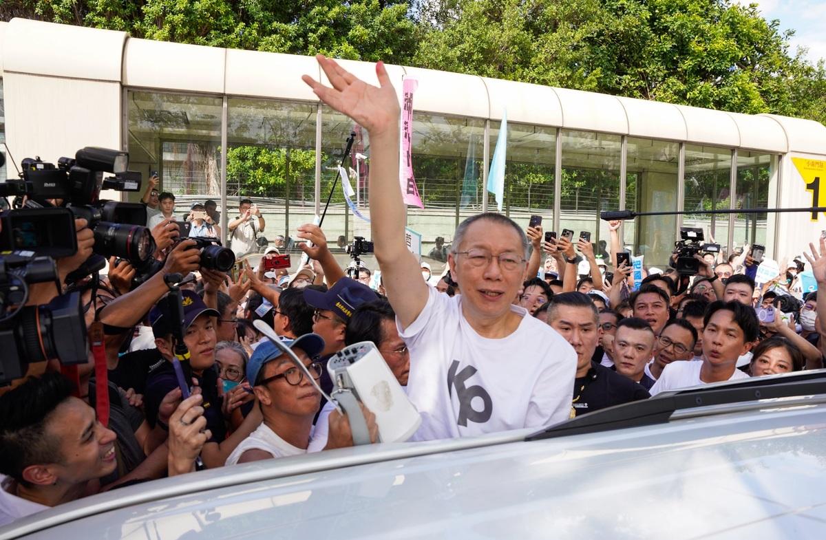 前民眾黨主席柯文哲今天下午獲交保。 圖：張良一 / 攝