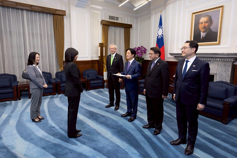 賴清德接受「貝里斯新任駐台特命全權大使梅凱瑟呈遞到任國書」 圖：總統府提供