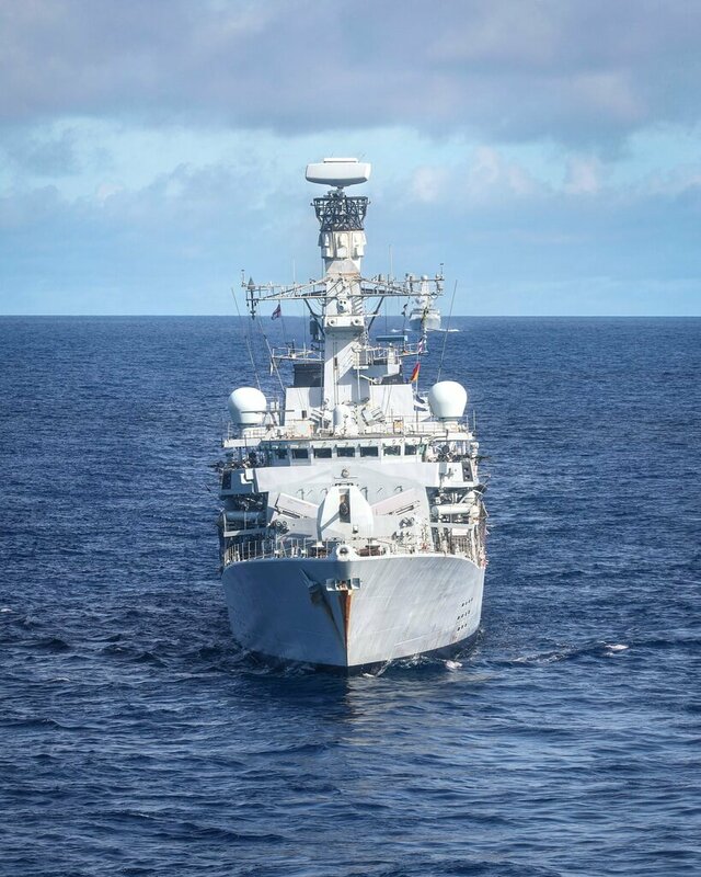 英國巡防艦里契蒙號。 （英國國防部提供）