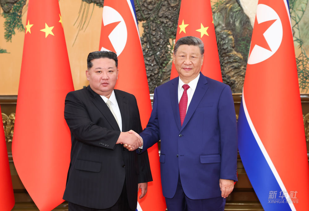 習近平再度訪問朝鮮，與金正恩高峰會。 圖：翻攝新華社（資料照片）