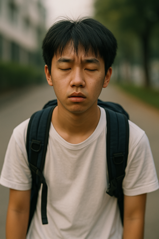 上萬人連署延後上課，EdYouth籲教育部正視學生休息與心理健康，研議早自習自由參與。 圖：ChatGPT　AI生成 / 曾郡秋 製