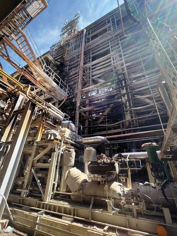 興達電廠新燃2號機火災後，法蘭及閘閥法蘭應全面體檢。 圖：台電／提供
