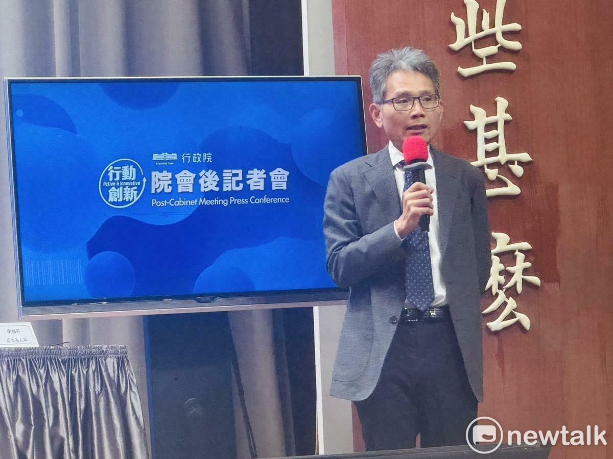經濟部次長賴建信今（18）天列席行政院會後記者會。 圖：謝莉慧/攝