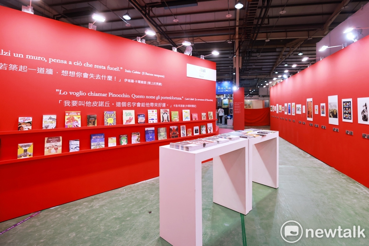 義大利主題國館展出「IBBY義大利童書繪本精選」、「新生代畫家－插畫與漫畫」，以義大利優質的童書、插畫與民眾分享義大利的美麗與魅力。 圖：唐復年/攝