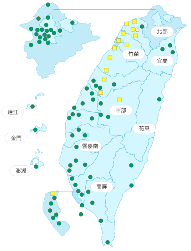 環境部公布各地空氣品質概況。 圖：環境部提供