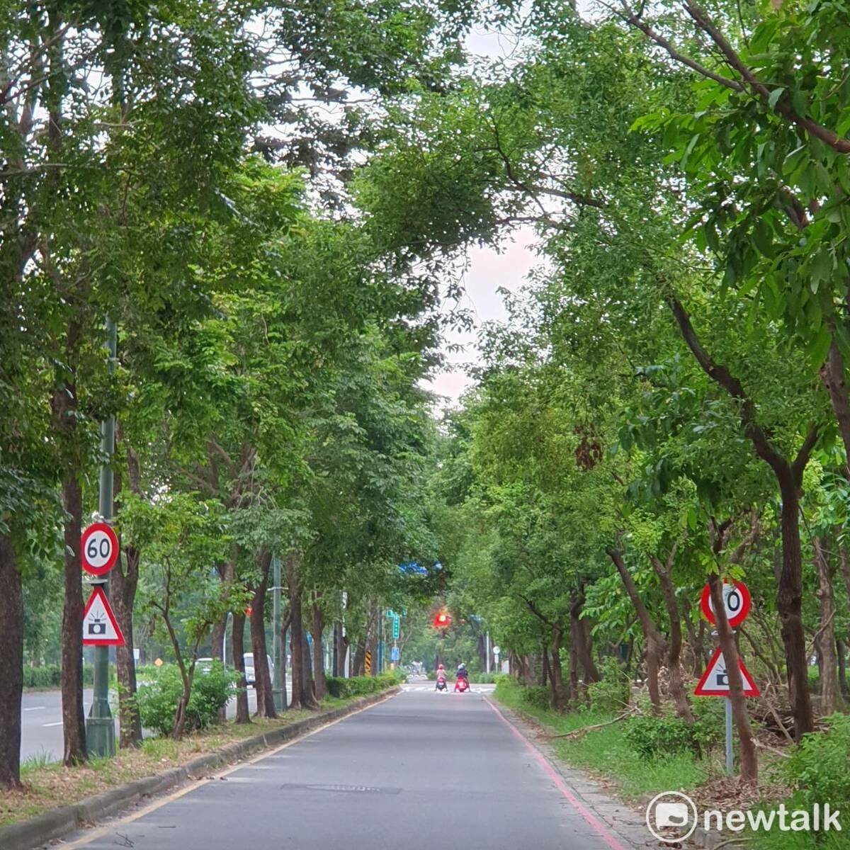 台南樹谷大道因測速設置引發地方民眾強烈反彈，許多駕駛人質疑路段設置測速桿位置不當，與實際交通安全需求不符，反而淪為「取締陷阱」。 圖：林俊憲服務處提供