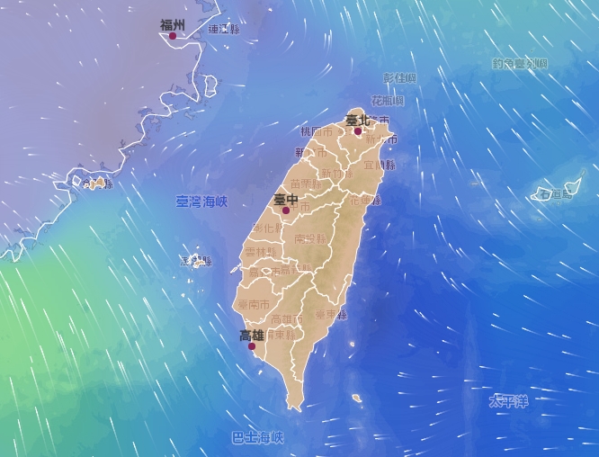 中央氣象署風場預測圖