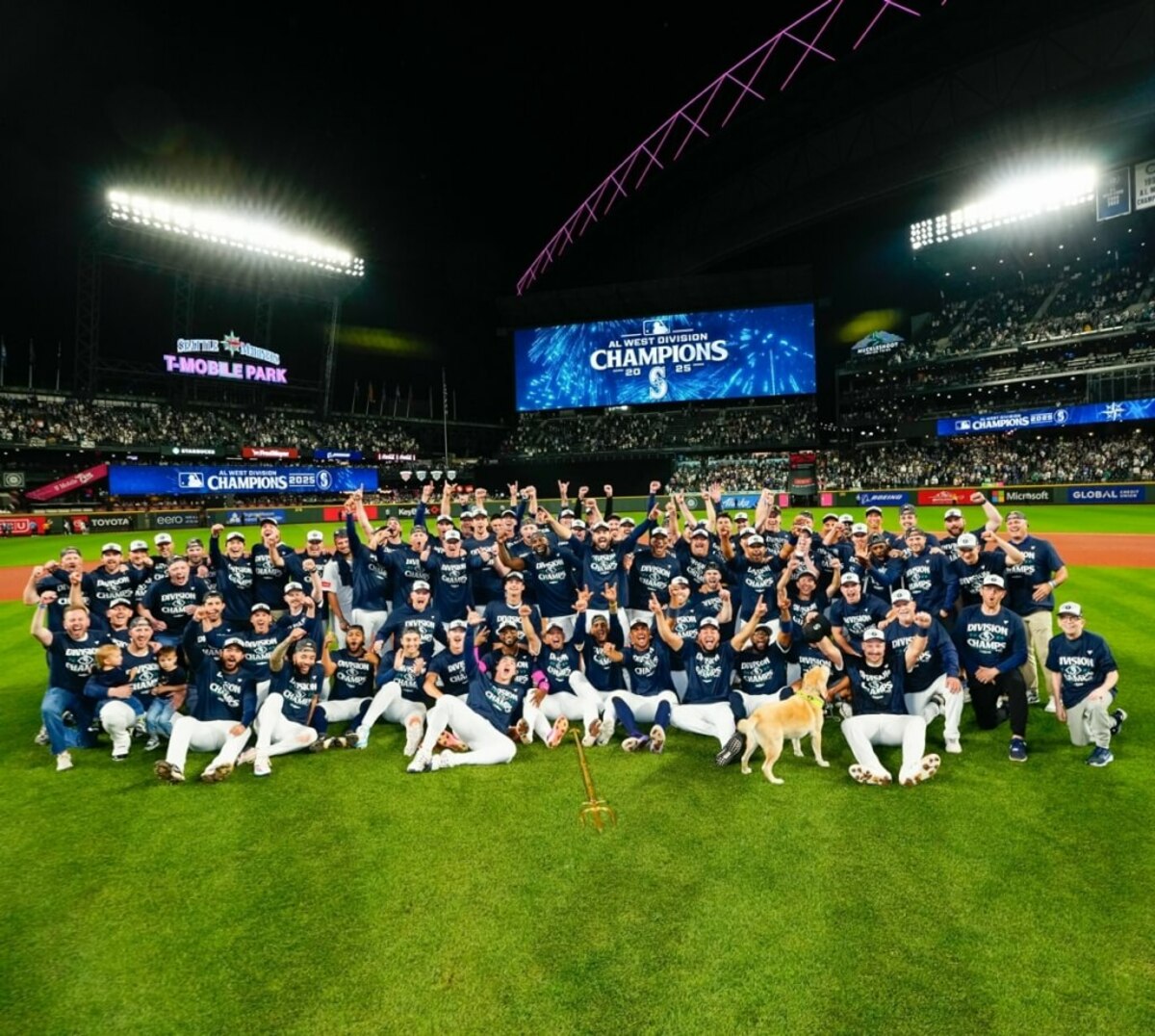 美國職棒大聯盟MLB西雅圖水手隊24日在美國聯盟西區封王。（圖取自x.com/Mariners）
