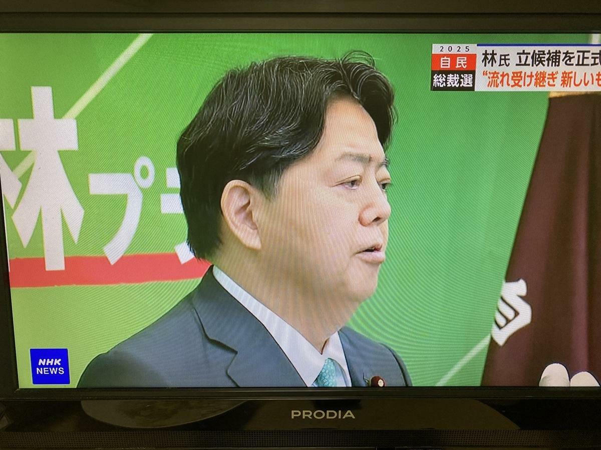 小泉進次郎受網軍事件影響的票擔心讓親中的林芳正漁翁得利而張聲勢。 圖：攝自NHK