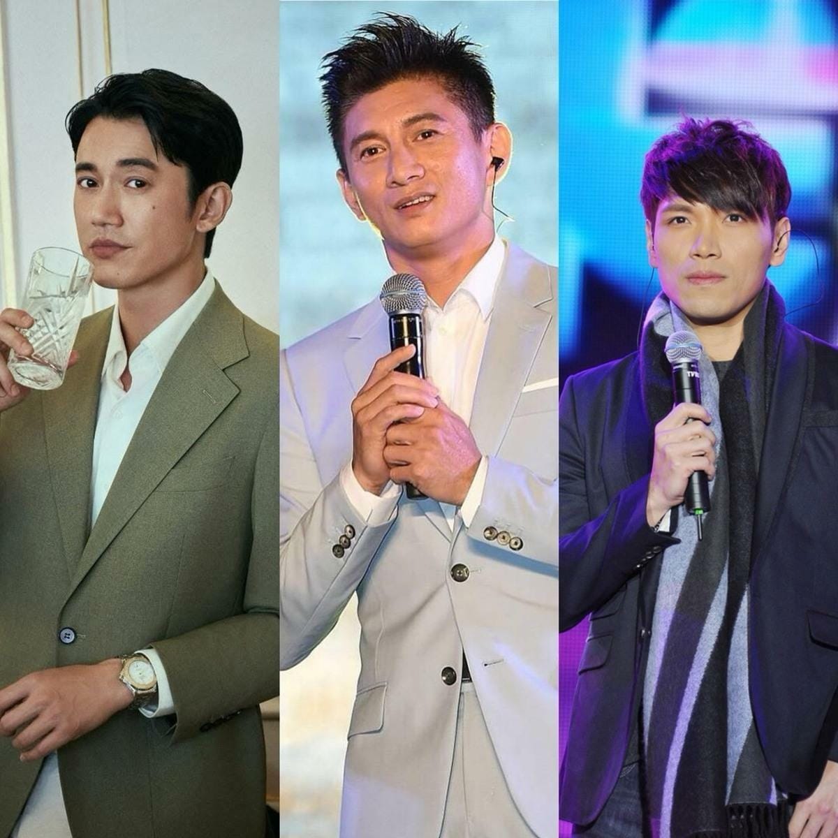 吳慷仁(左起)、吳奇隆、楊宗緯近年轉往中國發展。 圖：翻攝自微博