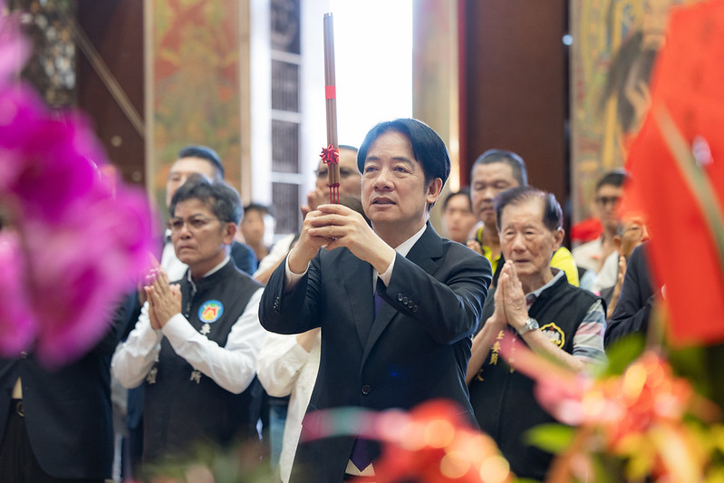 賴清德說，如果中央氣象署發布警報，雨量很多、必須要撤離，一定要謙卑地面對老天爺，一定要撤離。 圖：總統府提供