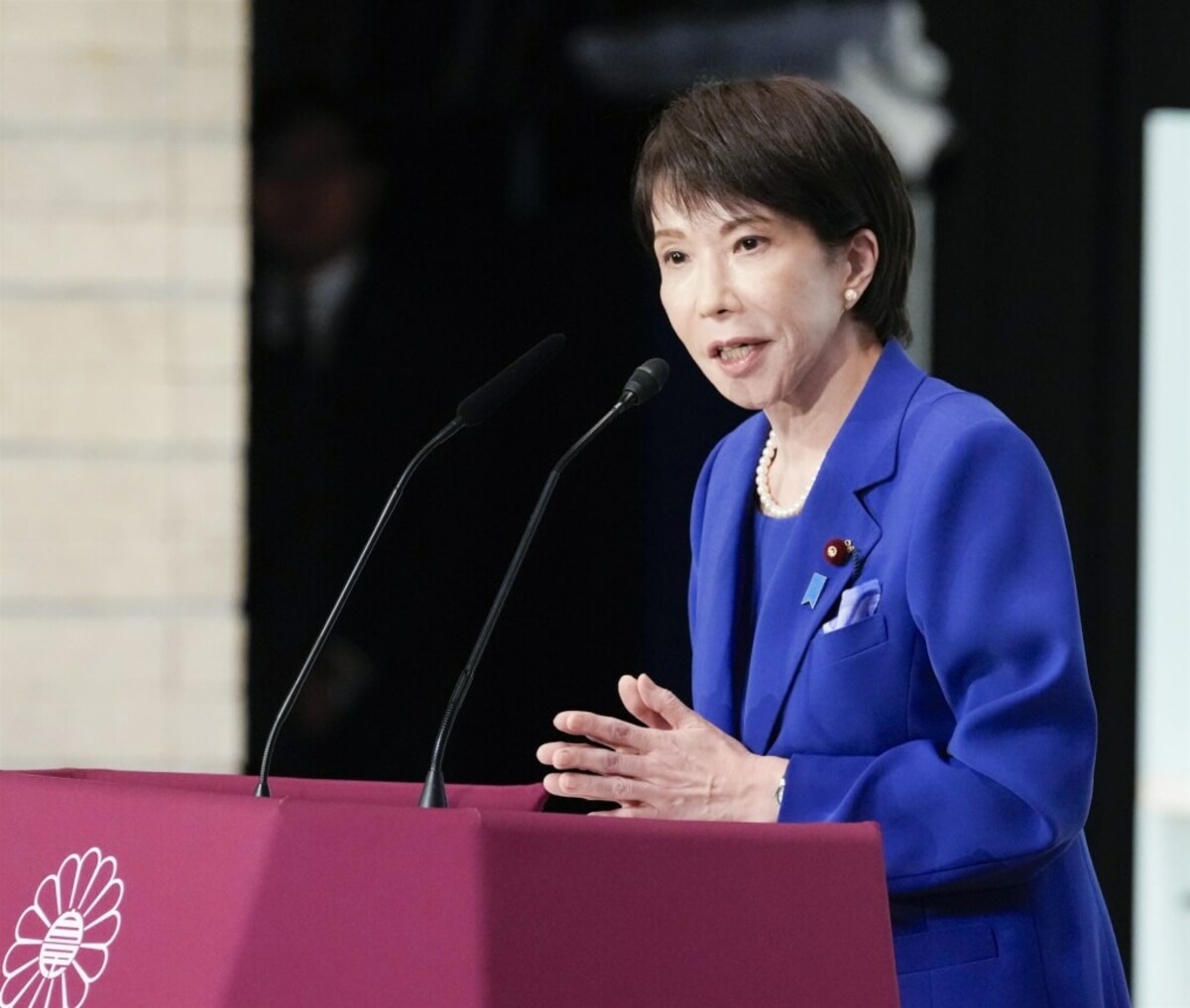 日本前經濟安全保障擔當大臣高市早苗4日當選自民黨第29任總裁。（共同社）