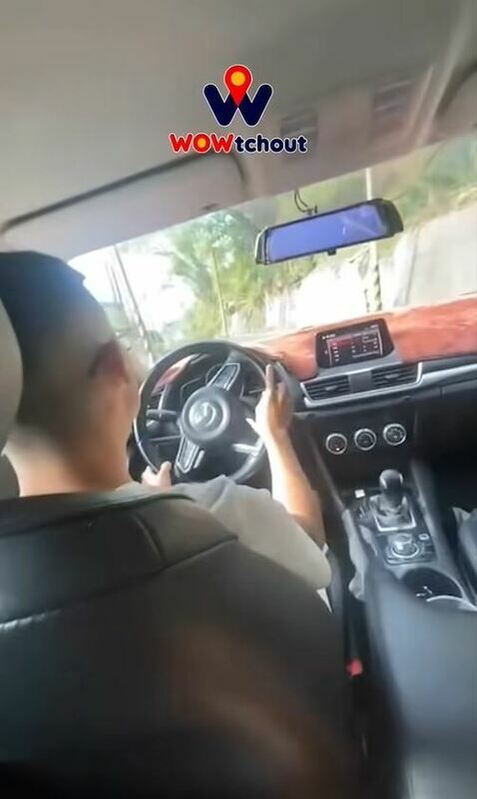 疑似肇事蘇男車內畫面曝光，乘客叫喊要求加速。 圖：翻攝自Wowtchout - 地圖型行車紀錄器分享平台