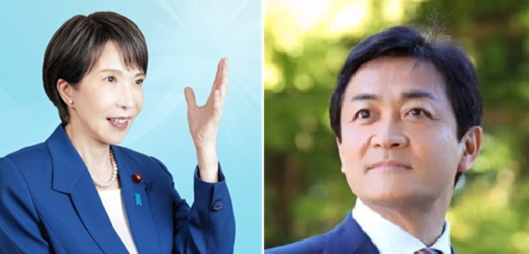 自民黨總裁高市早苗（左）與國民民主黨黨魁玉木雄一郎（右） 圖：取自兩位領袖的Ｘ，新頭殼後製