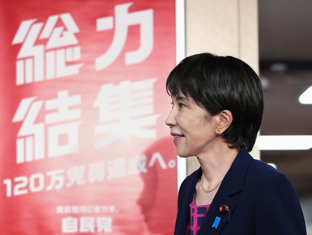日本自民黨總裁高市早苗。（共同社）