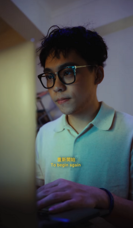賀瓏大動作發布新影片，喊話「重新開始」，似乎是在為了復出試水溫 圖：翻攝自賀瓏IG
