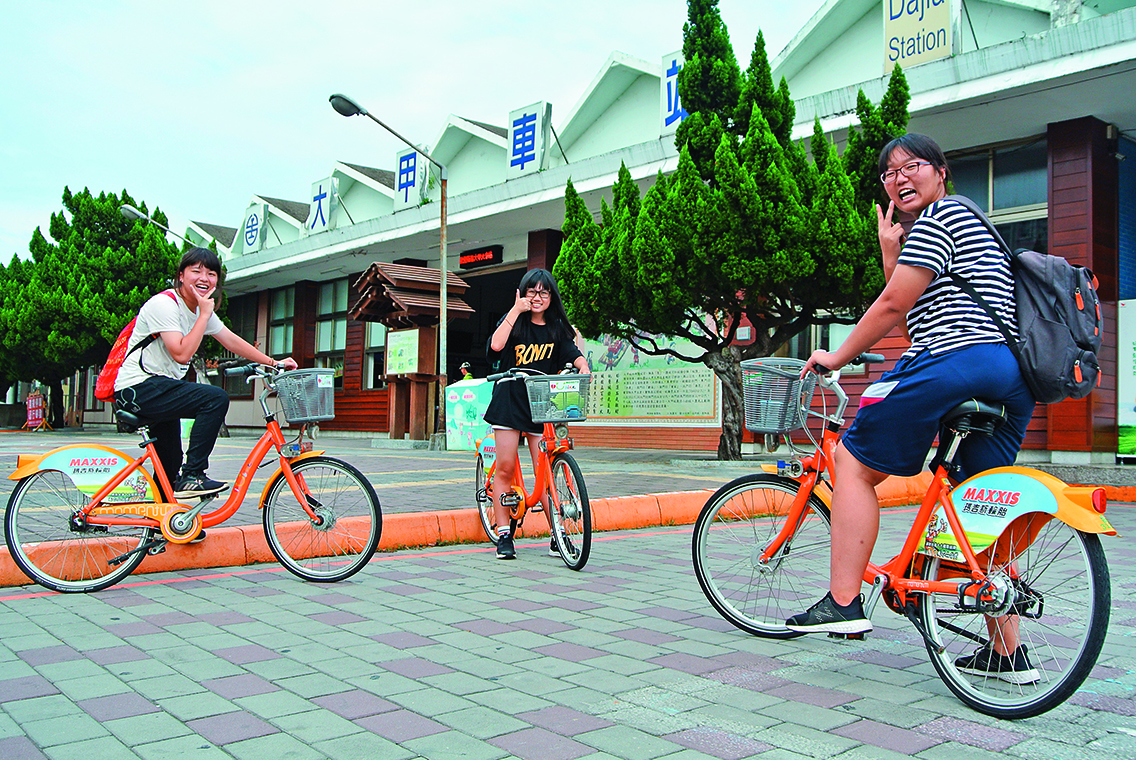 iBike在大甲設站，具有指標意義。   圖：臺中市政府新聞局/提供