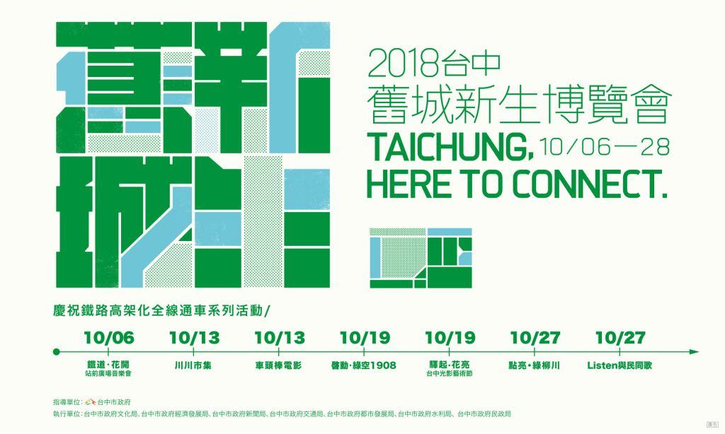2018「舊城新生博覽會」10月6日起將在台中舉行。