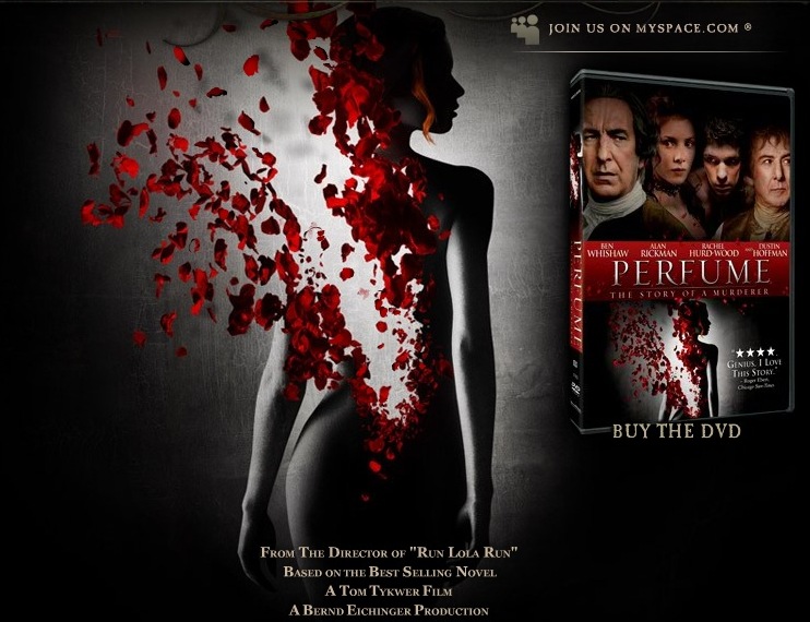 艾辛格監製的電影「香水」，劇情驚悚又肉慾。圖片：擷取自「香水」電影官網