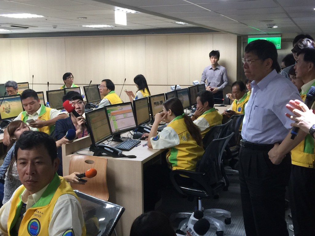 台北市長柯文哲1日上午出席台北市道路管線資訊中心開幕。圖：劉奕霆/攝